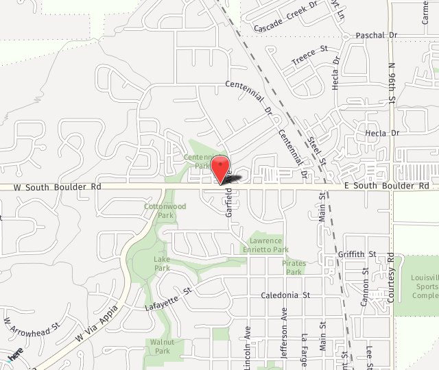 Location Map: 335 W South Boulder Rd Louisville, CO 80027