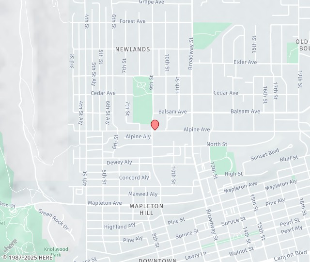 Location Map: 905 Alpine Avenue Boulder, CO 80304